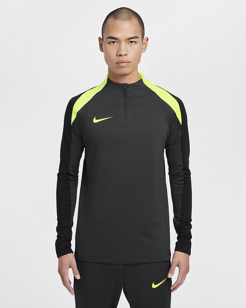 Nike Strike Men's Dri-FIT Football 1/2-Zip Drill Top - Anthracite/Black/Volt/Volt