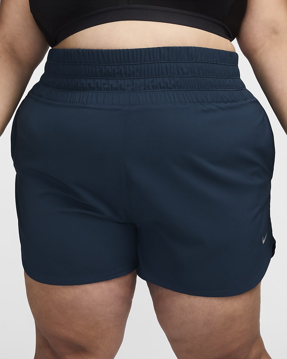 Nike Dri-FIT One Women's Ultra High-Waisted 3" Brief-Lined Shorts (Plus Size) - Armory Navy