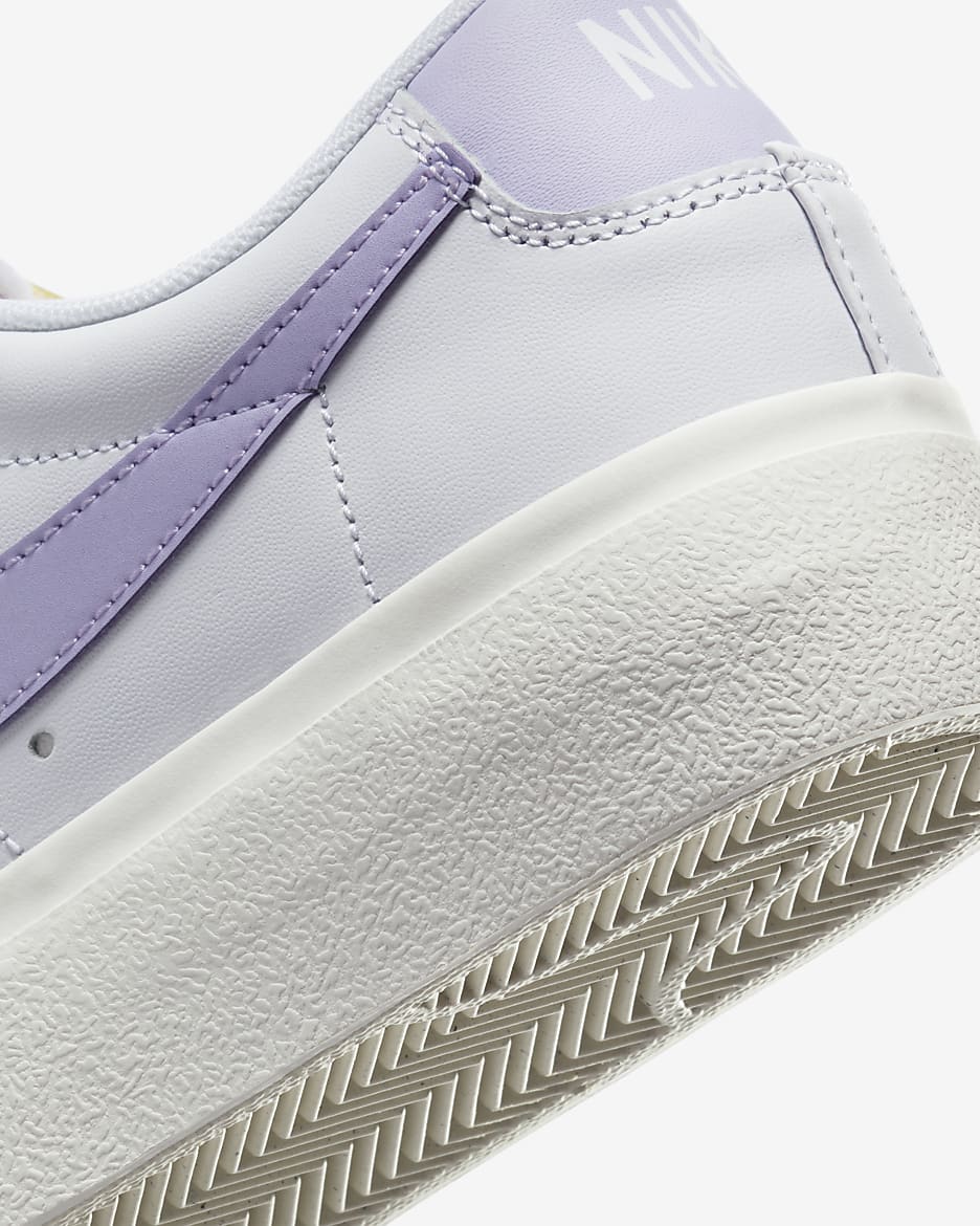 Nike Blazer Low Platform Women's Shoes - White/Sail/Lilac Bloom