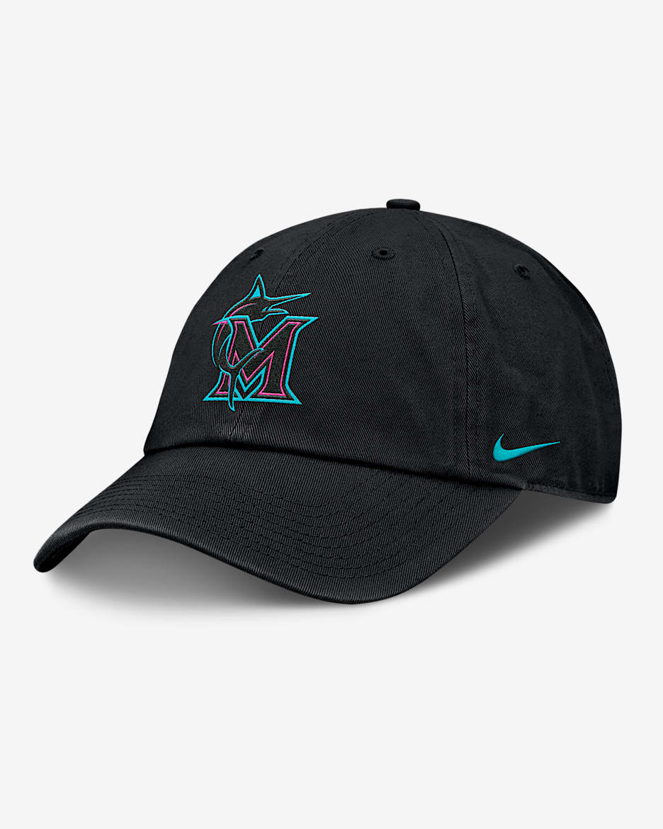 Miami Marlins City Connect Club Men’s Nike MLB Adjustable Hat - Black