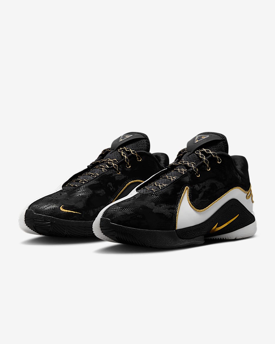 LeBron XXII “Mogul” Basketball Shoes - White/Metallic Gold/Black