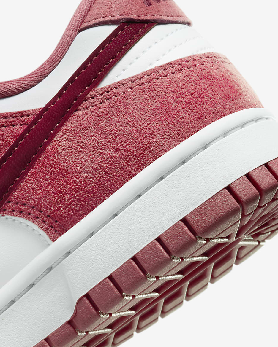 Nike Dunk Low Women's Shoes - White/Adobe/Dragon Red/Team Red