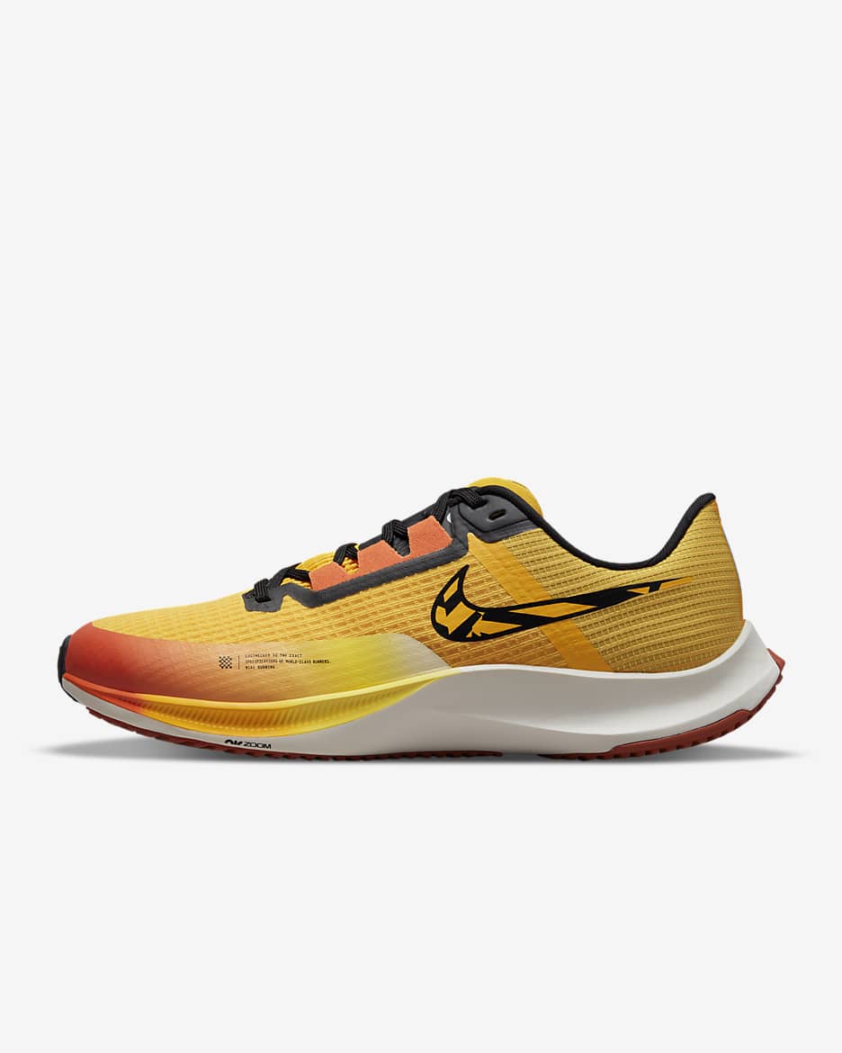 Calzado de carrera en carretera Nike Air Zoom Rival Fly 3 Ekiden - Oro universitario/Amanecer quemado/Naranja/Negro
