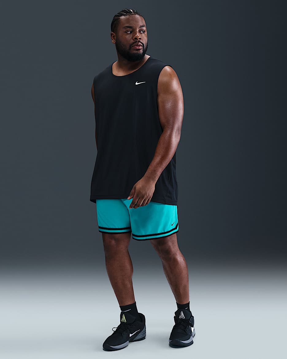 Nike DNA Men's Dri-FIT 6" UV Woven Basketball Shorts - Dusty Cactus/Black/Black