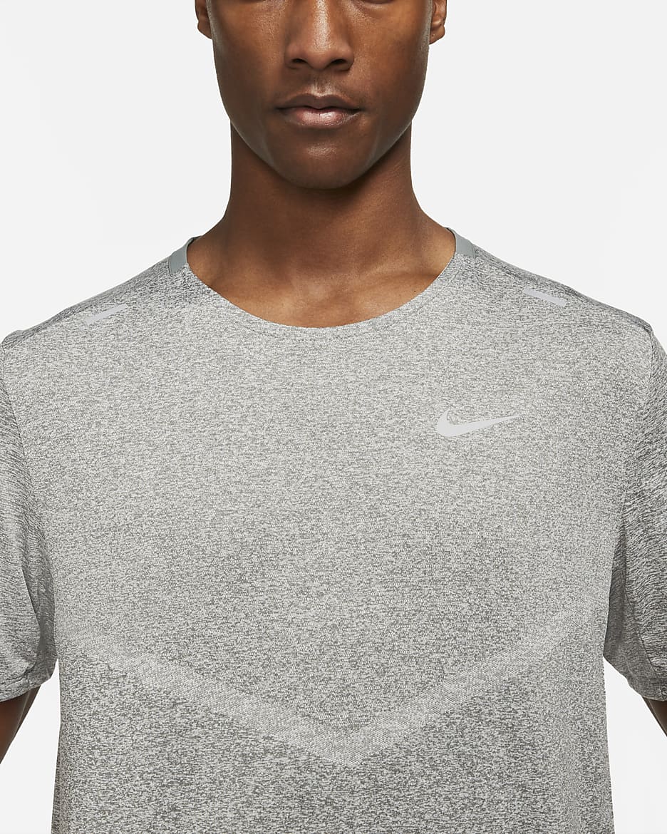 Nike Rise 365 Men's Dri-FIT Short-Sleeve Running Top - Smoke Grey/Heather