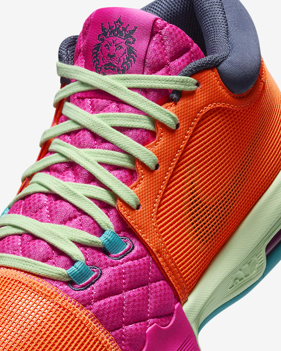 LeBron Witness 8 Zapatillas de baloncesto - Total Orange/Laser Fuchsia/Vapor Green/Thunder Blue