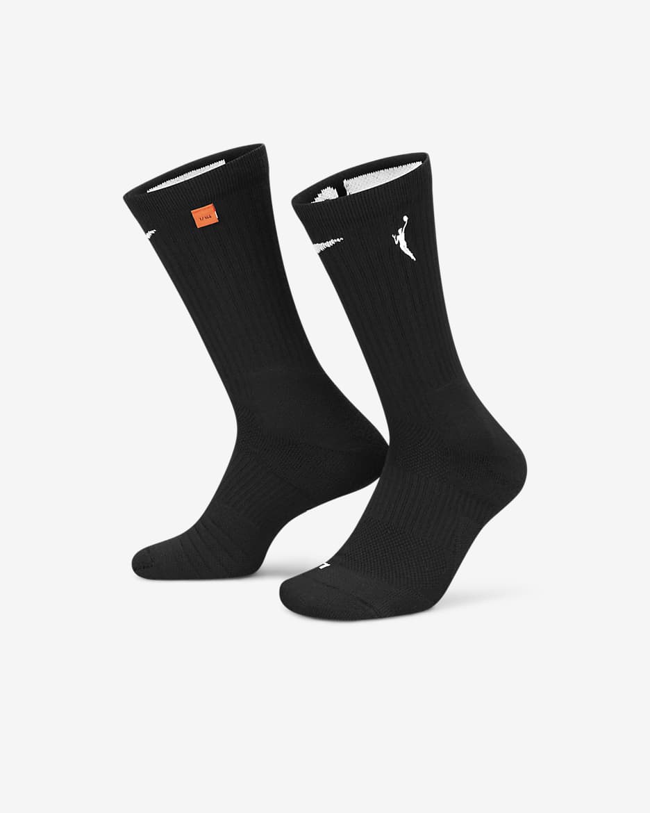 Calcetas de Nike Básquetbol WNBA Elite - Negro/Blanco