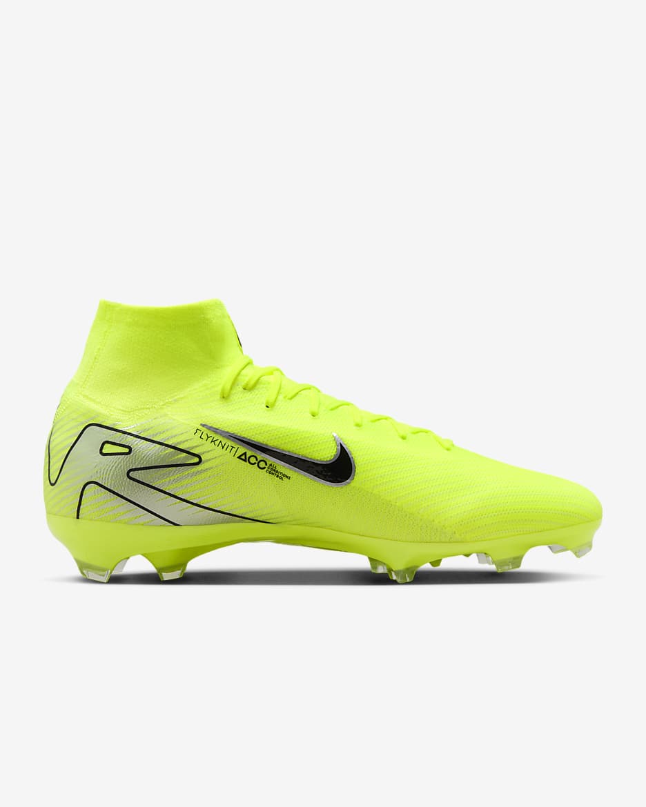 Nike Mercurial Superfly 10 Pro FG High-Top Football Boot - Volt/Black