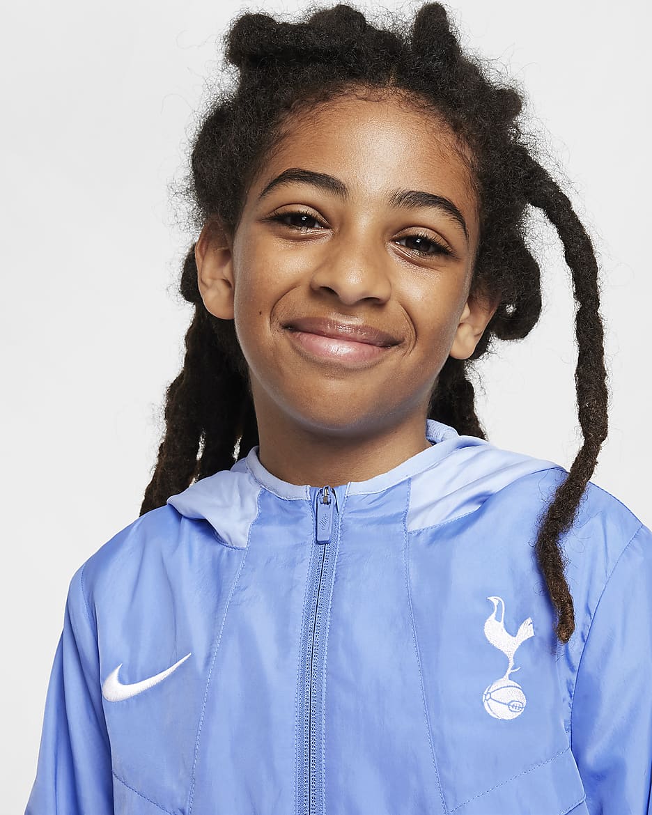 Tottenham Hotspur Amplify Windrunner Older Kids' (Boys') Nike Football Anorak - Polar/Cobalt Bliss/White