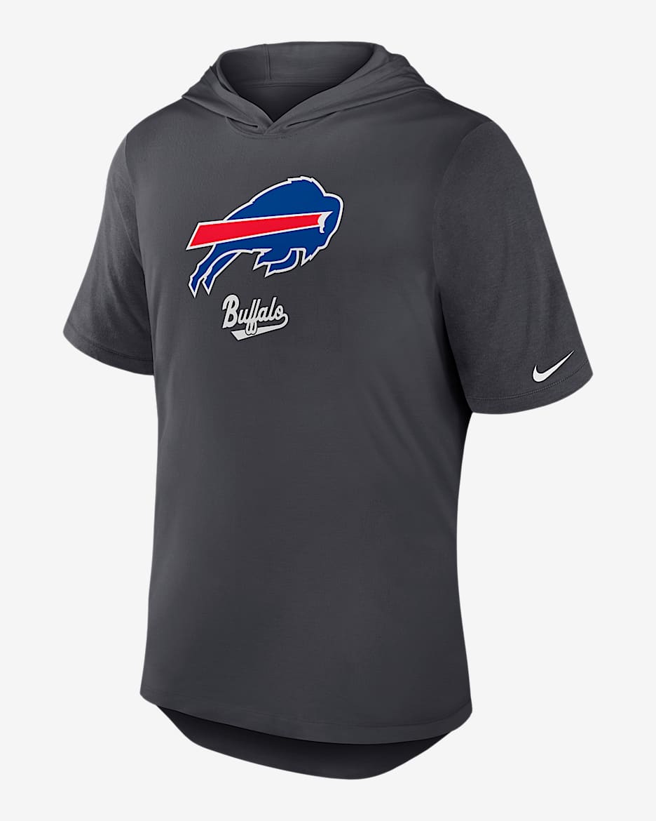 Buffalo Bills Men's Nike Dri-FIT NFL Hooded T-Shirt - Anthracite
