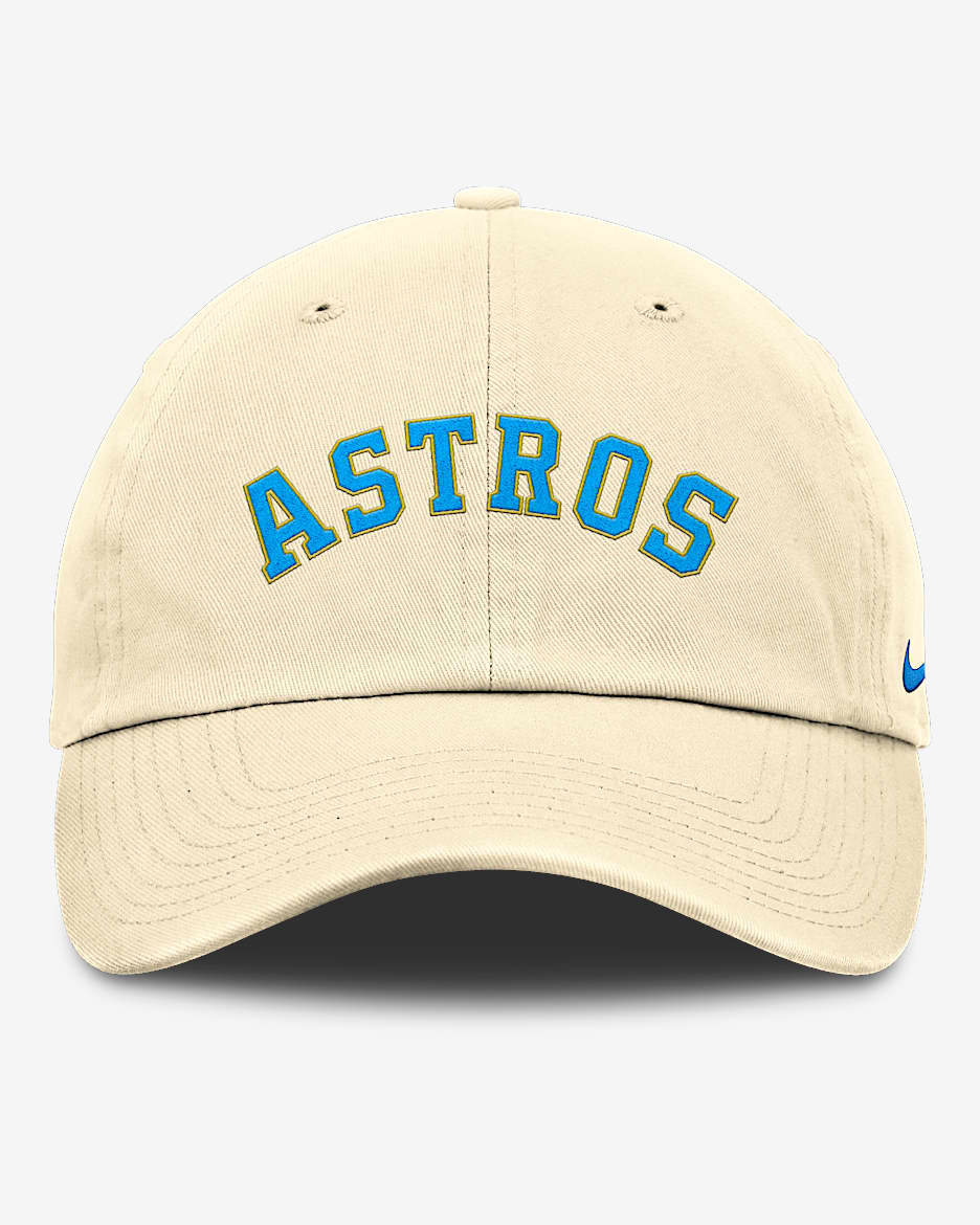 Gorra Nike de la MLB ajustable para hombre Houston Astros Club - Leche de coco