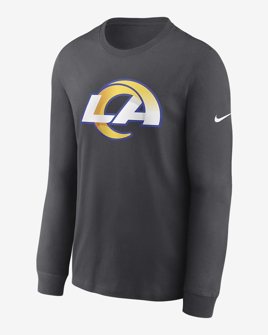 Nike Primary Logo (NFL Los Angeles Rams) Men’s Long-Sleeve T-Shirt - Anthracite
