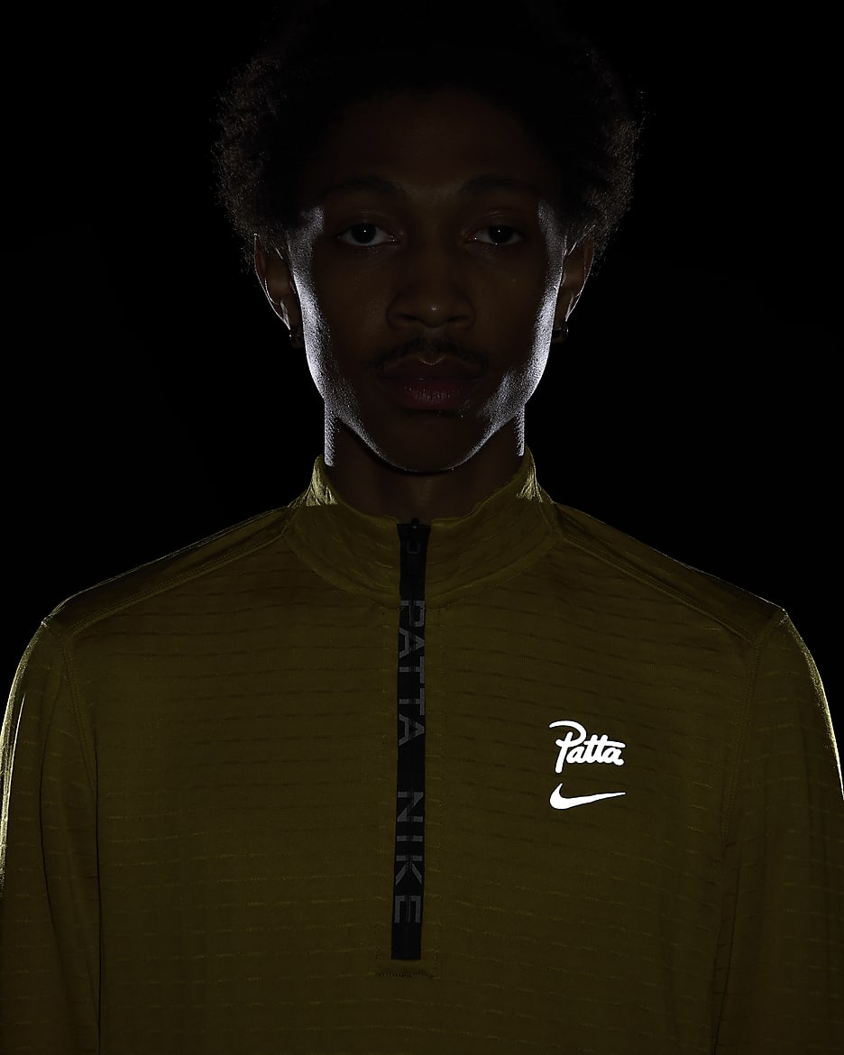 Nike x Patta Running Team Longsleeve mit Halbreißverschluss - Saffron Quartz