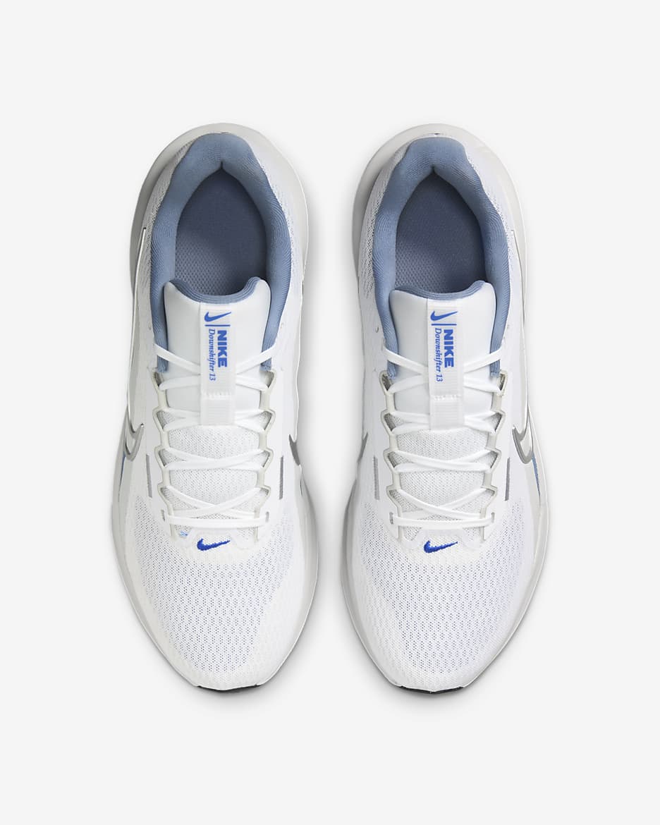 Tenis de correr en pavimento para hombre Nike Downshifter 13 - Blanco/Pizarra cenizo/Polvo fotón/Plata metalizado