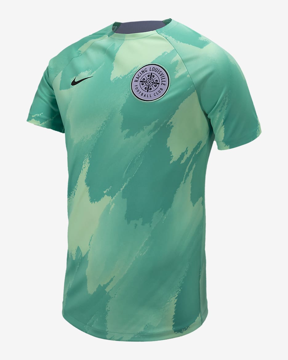 Playera para antes del partido Nike NWSL para hombre Racing Louisville FC - Azul verdoso lavado