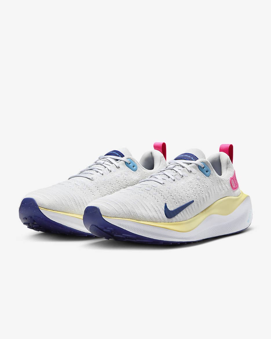 Tenis de correr en carretera para hombre Nike InfinityRN 4 - Polvo fotón/Blanco/Oro Saturno/Azul royal intenso