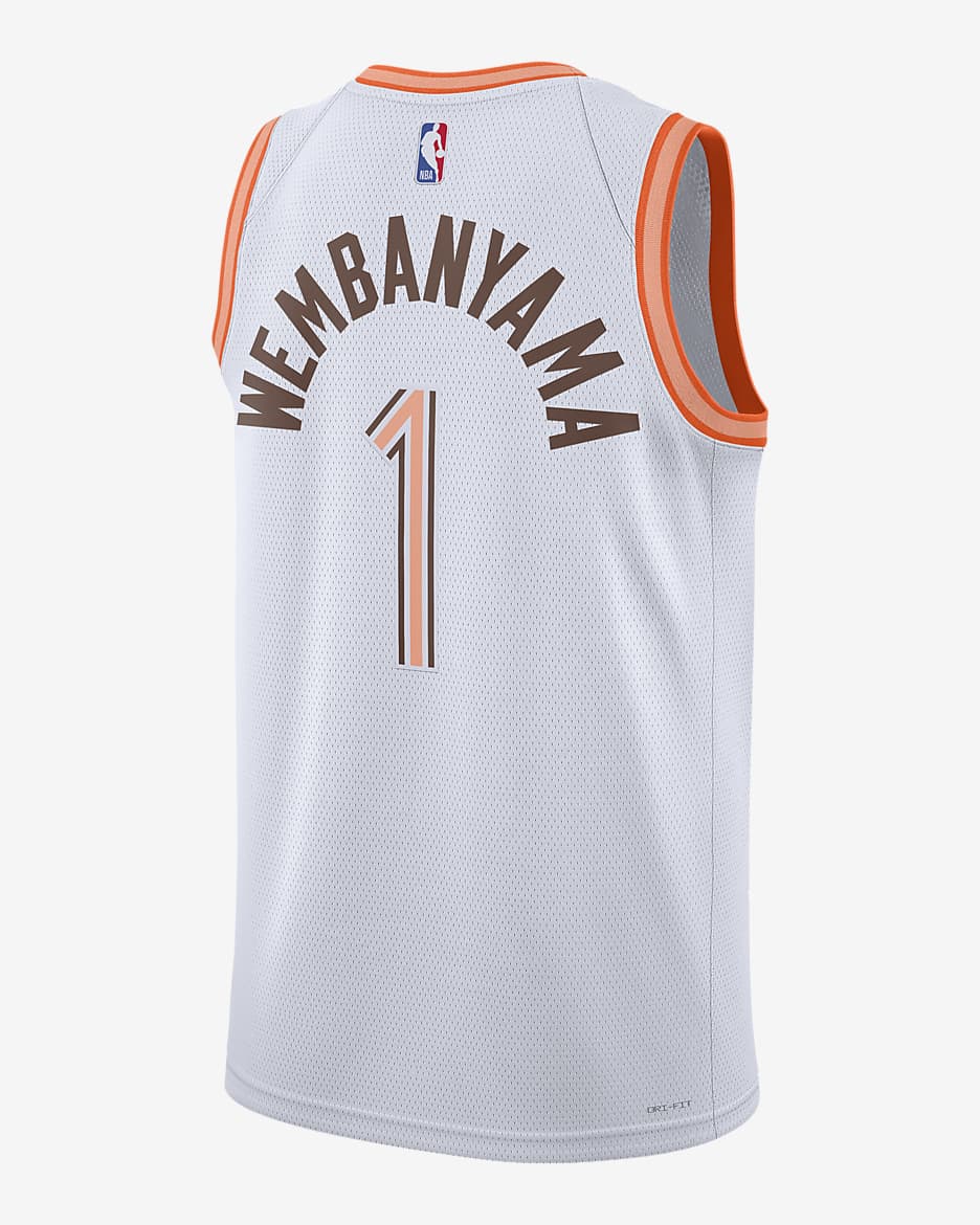 Ανδρική φανέλα Nike Dri-FIT NBA Swingman Victor Wembanyama Σαν Αντόνιο Σπερς City Edition 2023/24 - Λευκό