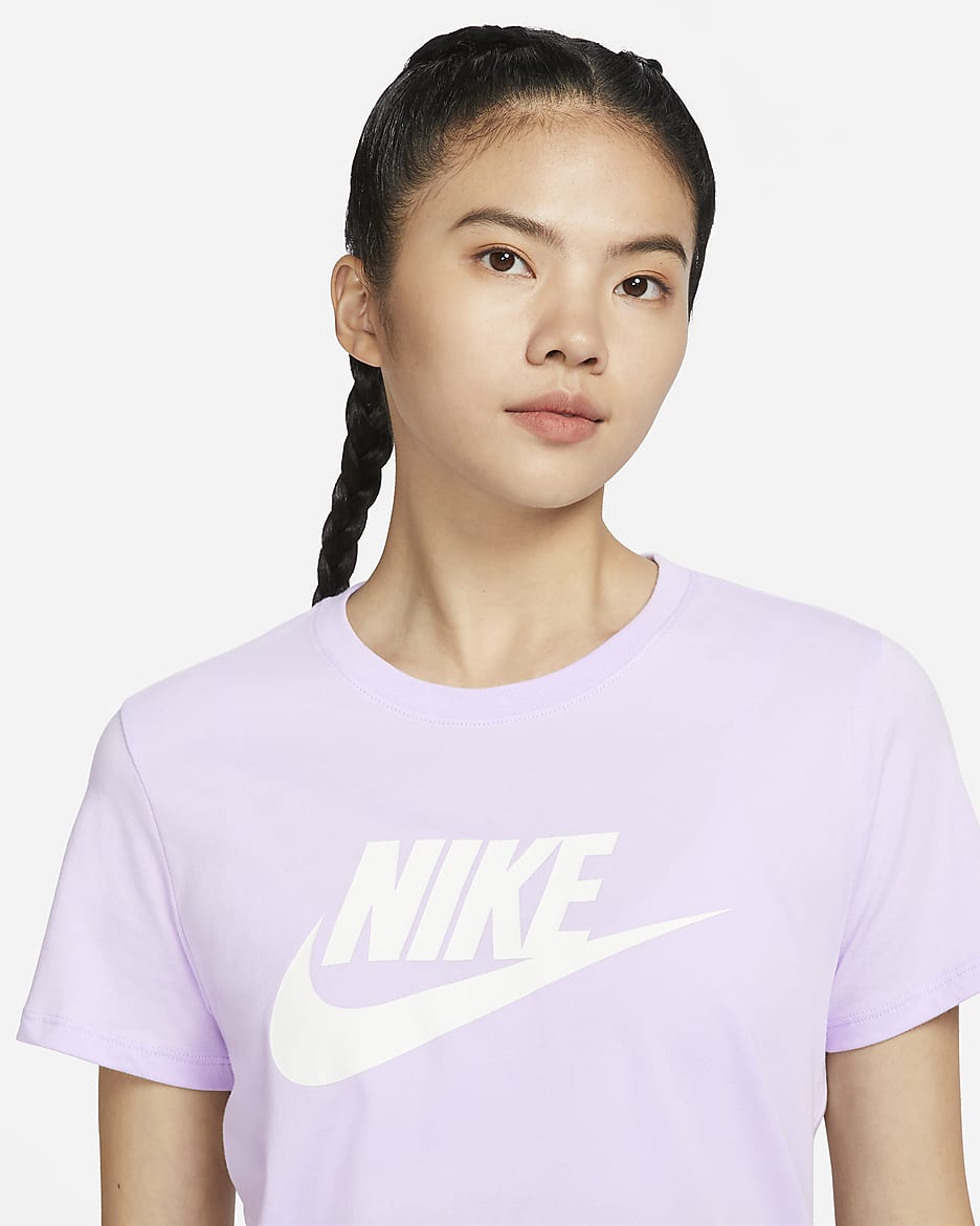 Nike Sportswear Essentials Women's Logo T-Shirt - Violet Mist/White