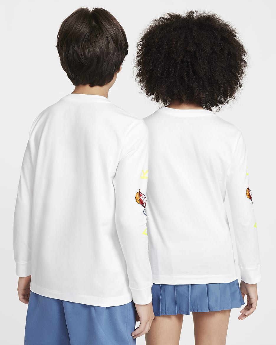 Nike Sportswear Older Kids' Long-Sleeve T-Shirt - White