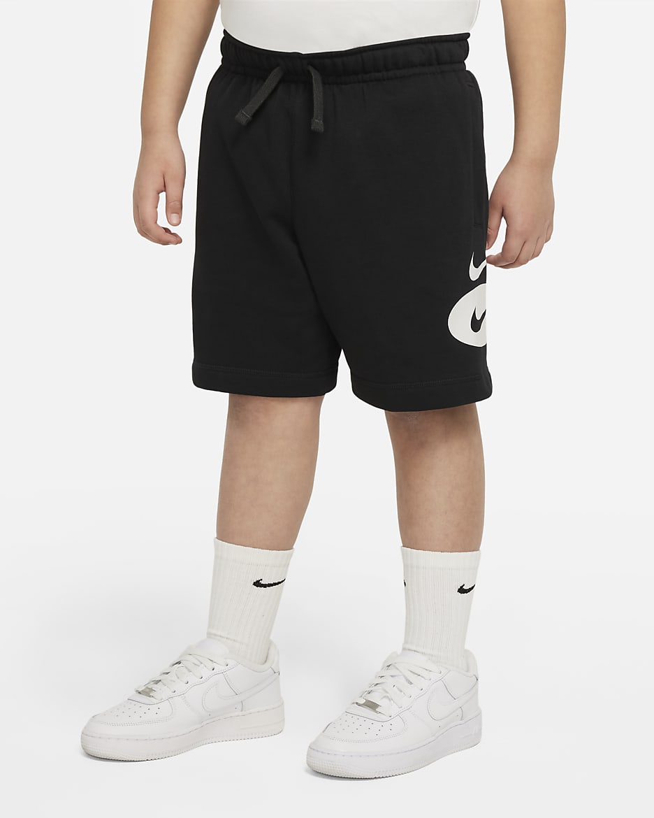 Nike Sportswear Big Kids' (Boys') Shorts (Extended Size) - Black/Dark Smoke Grey/Summit White