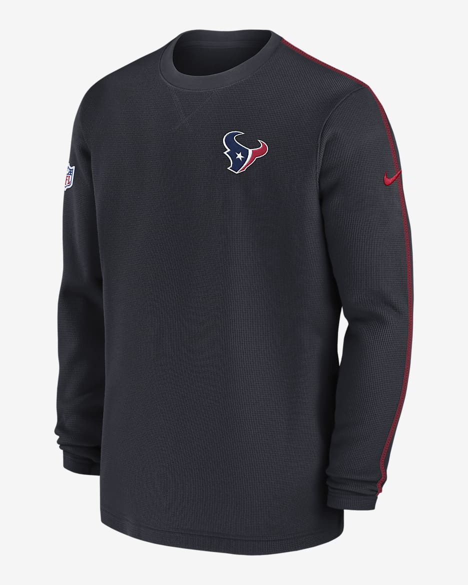 Houston Texans Sideline Coach Men’s Nike NFL Long-Sleeve Top - Blue