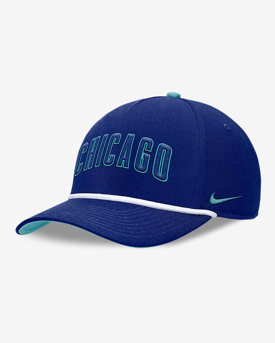 Gorra Nike de la MLB ajustable para hombre Chicago Cubs Rise - Royal
