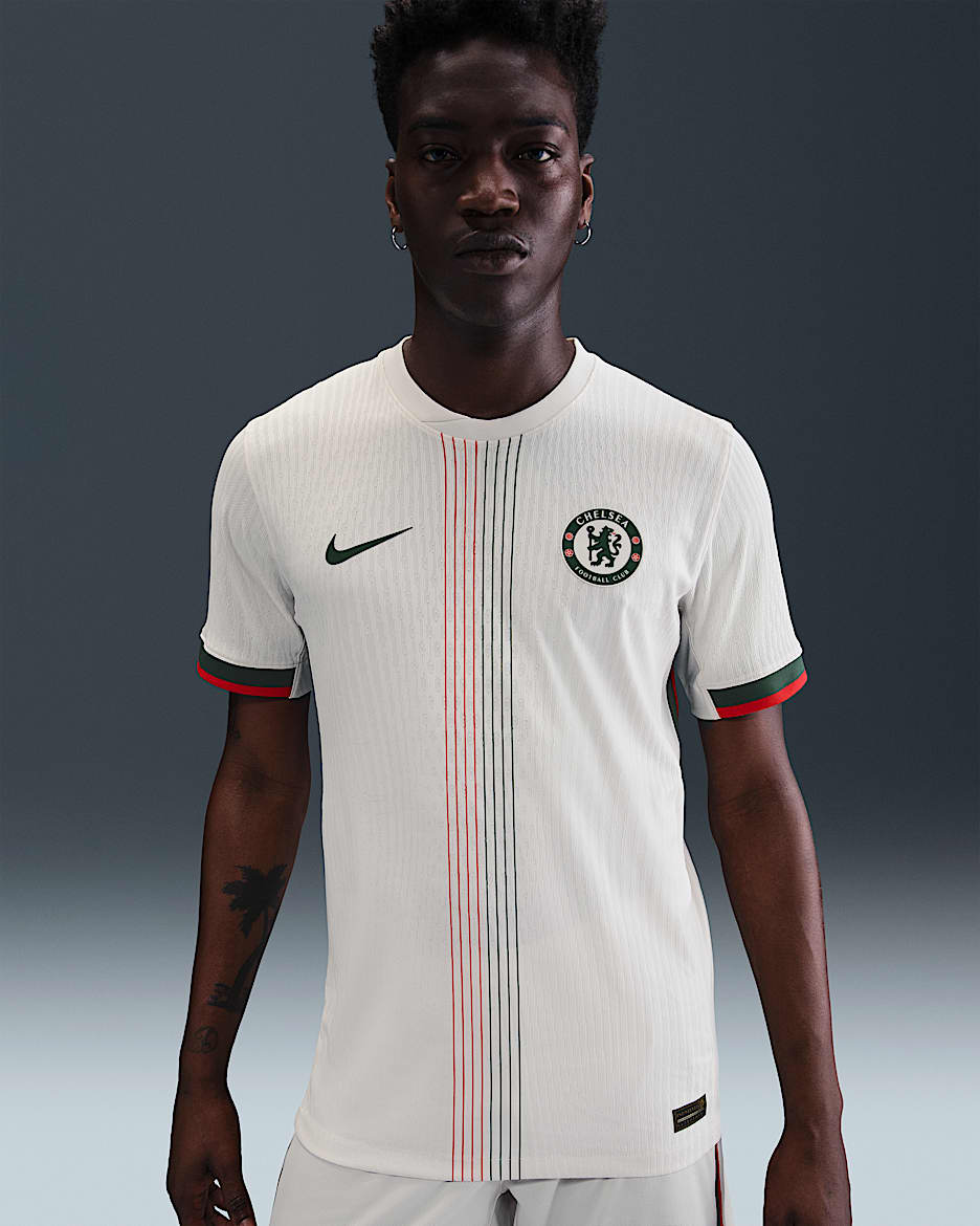 Segunda equipación Match Chelsea FC 2025/26 Camiseta de fútbol Authentic Nike Dri-FIT ADV - Hombre - Phantom/Speed Red/Galactic Jade/Galactic Jade