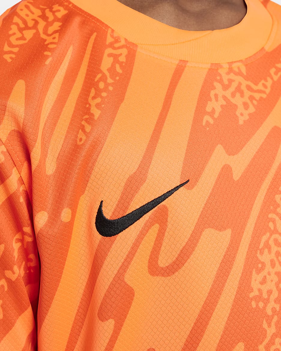 Maillot de foot à manches courtes replica Nike Dri-FIT Angleterre (Équipe féminine) 2024/25 Stadium Gardien de but pour ado - Total Orange/Safety Orange/Safety Orange/Noir