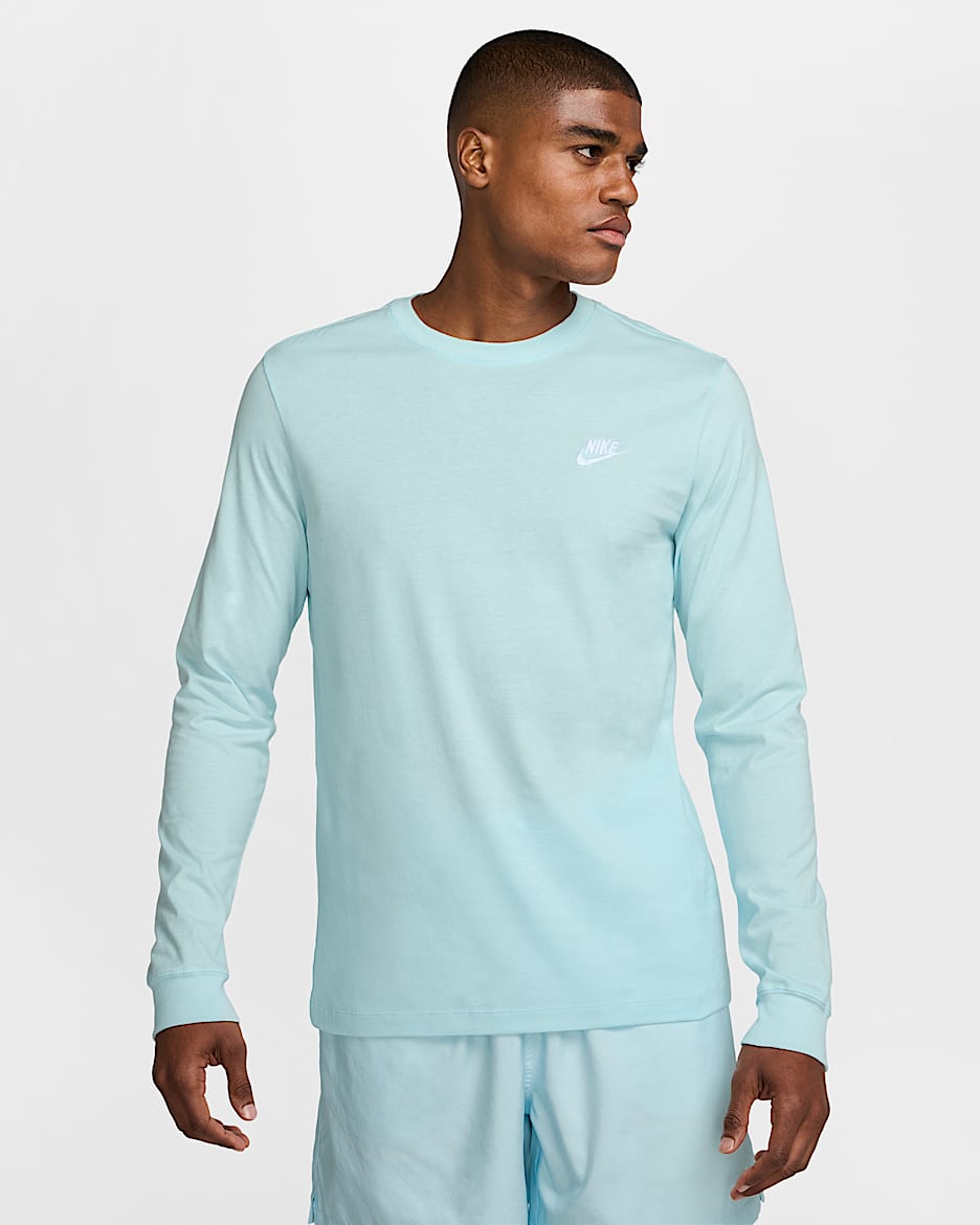 Nike Sportswear Club Men's Long-Sleeve T-Shirt - Glacier Blue
