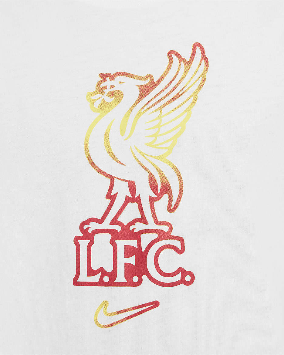 Liverpool F.C. Older Kids' Nike Football T-Shirt - White