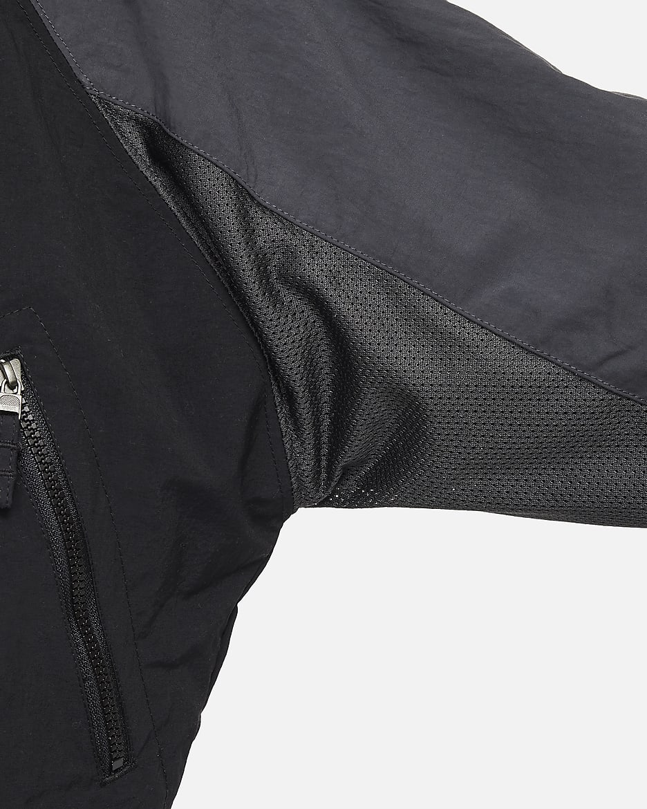 Nike Sportswear Amplify Big Kids' Woven Full-Zip Jacket - Black/Dark Smoke Grey/Dark Smoke Grey/White