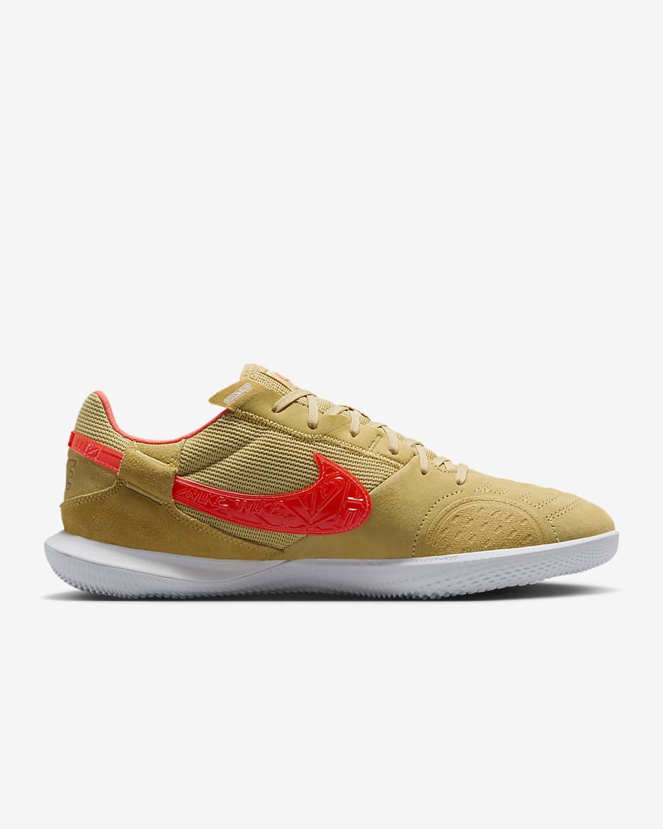 Nike Streetgato Zapatillas de fútbol sala de perfil bajo - Celestial Gold/Hyper Crimson