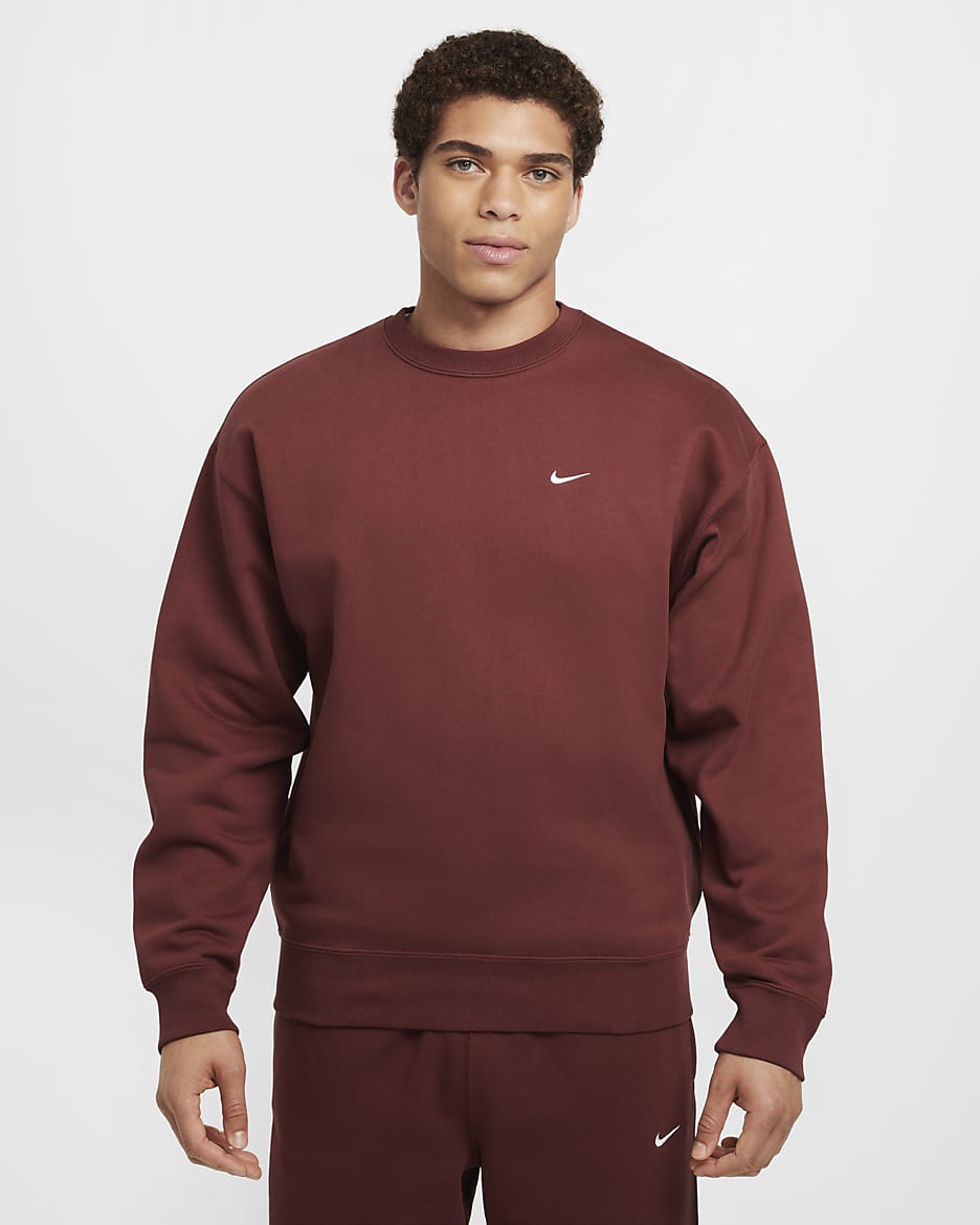 Sudadera de tejido Fleece para hombre Nike Solo Swoosh - Poni oscuro/Blanco