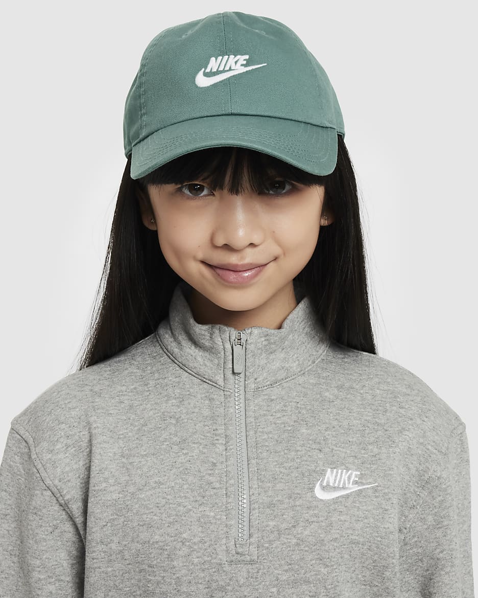 Nike Club Kids' Unstructured Futura Wash Cap - Bicoastal/White