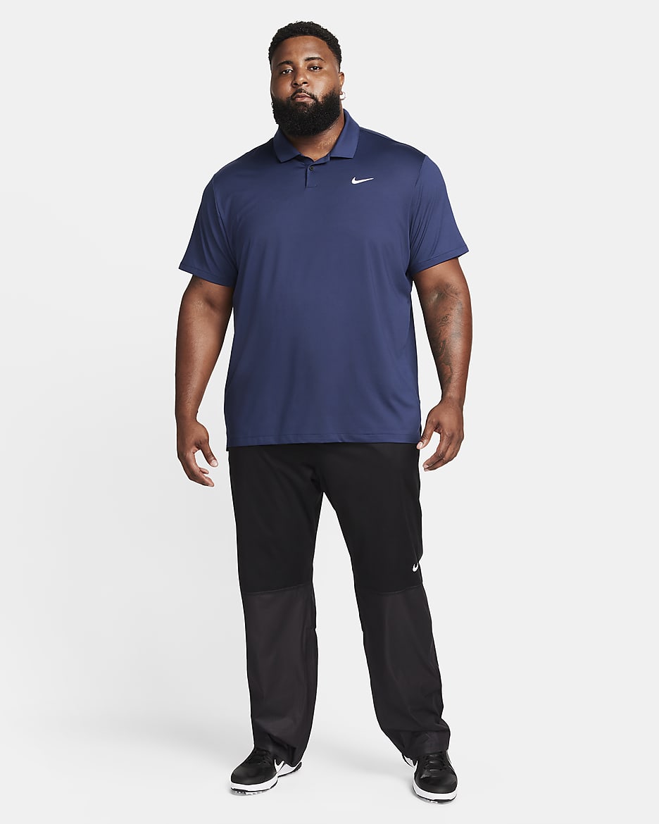 Nike Dri-FIT Tour Men's Solid Golf Polo - Midnight Navy/White