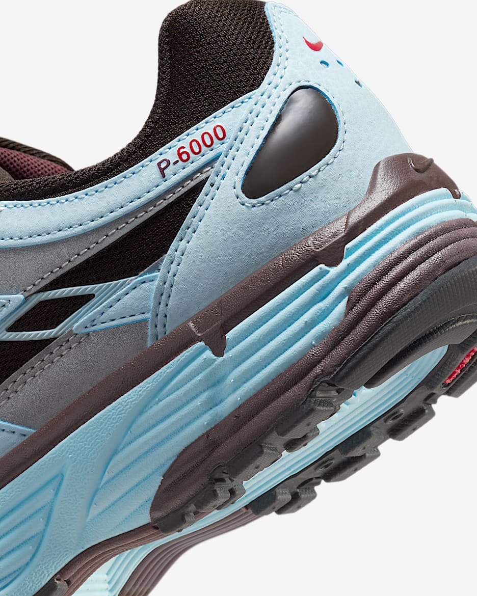 Nike P-6000 Kadın Ayakkabısı - Glacier Blue/Velvet Brown/Metallic Silver/Burgundy Crush