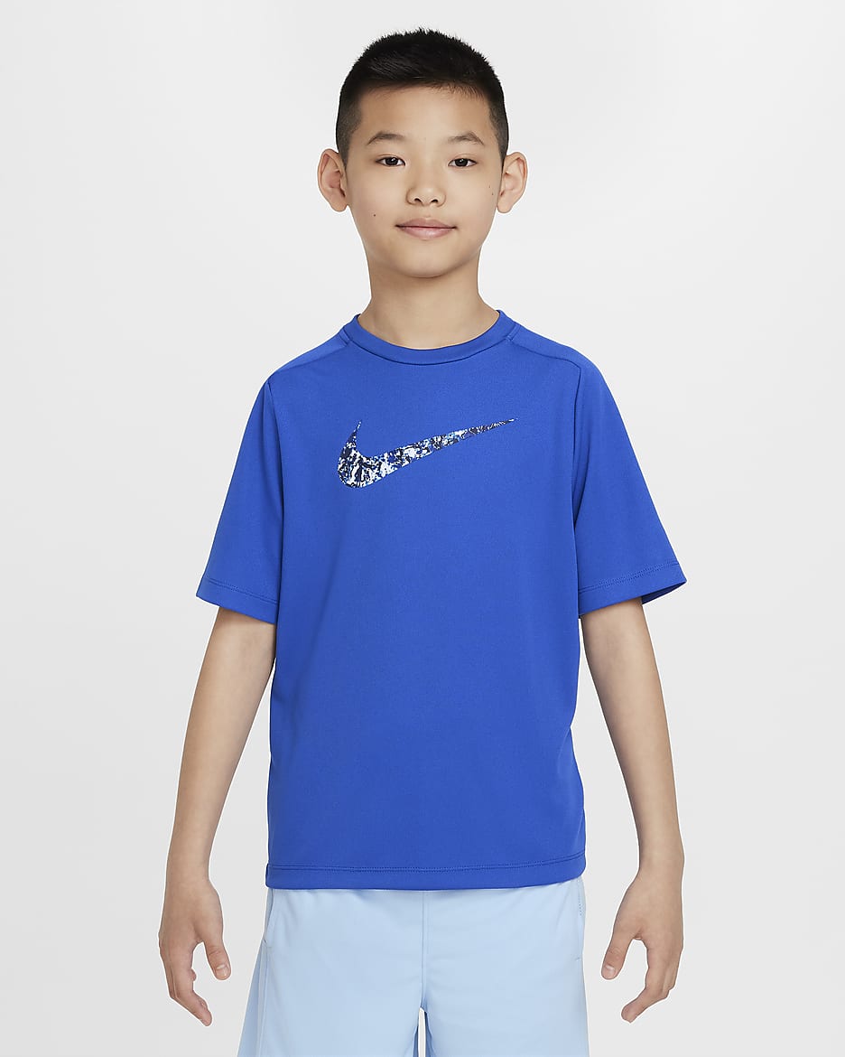 Nike Multi Older Kids' Dri-FIT Short-Sleeve Top - Game Royal