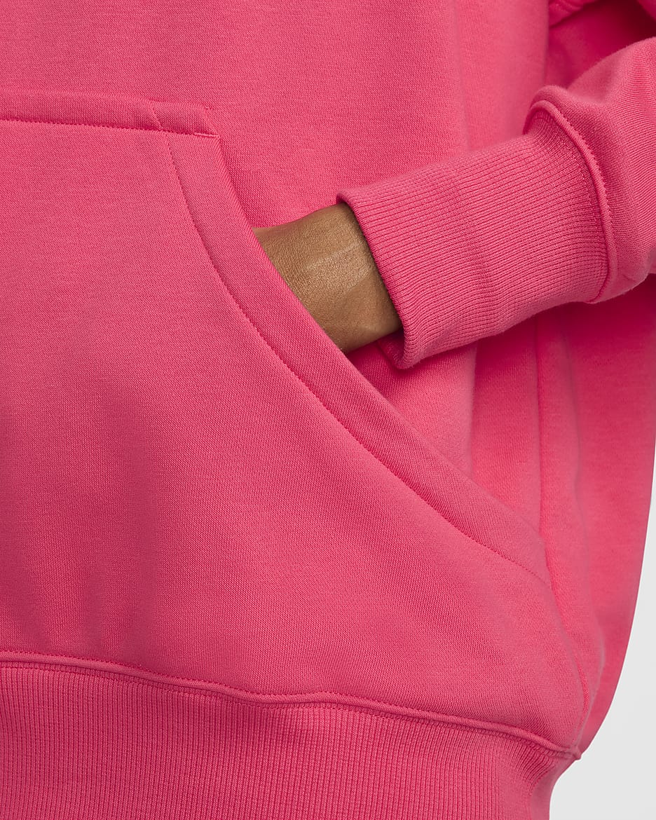 Sudadera con gorro sin cierre de French Terry oversized para mujer Nike Sportswear Phoenix Fleece - Rosa margarita/Vela