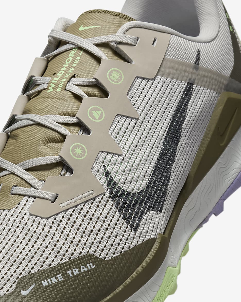 Nike Wildhorse 8 Men's Trail-Running Shoes - Light Iron Ore/Lilac Bloom/Medium Olive/Anthracite