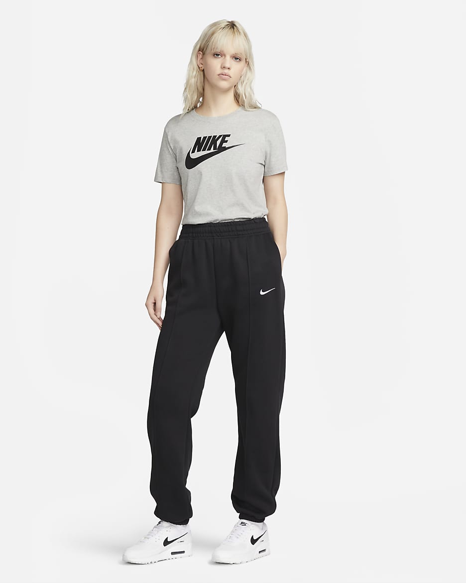 Nike Sportswear Essentials Women's Logo T-Shirt - Dark Grey Heather/Black