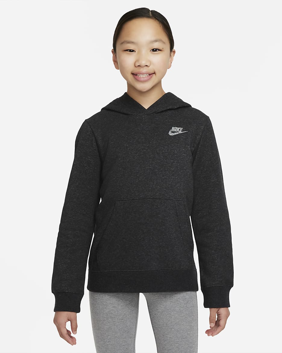 Nike Sportswear Big Kids' Hoodie - Black/White