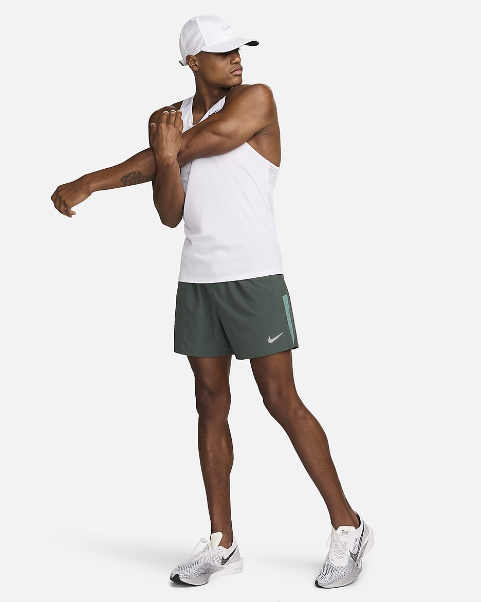 Nike Challenger-Dri-FIT-løbeshorts (13 cm) med indershorts til mænd - Vintage Green/Bicoastal/sort