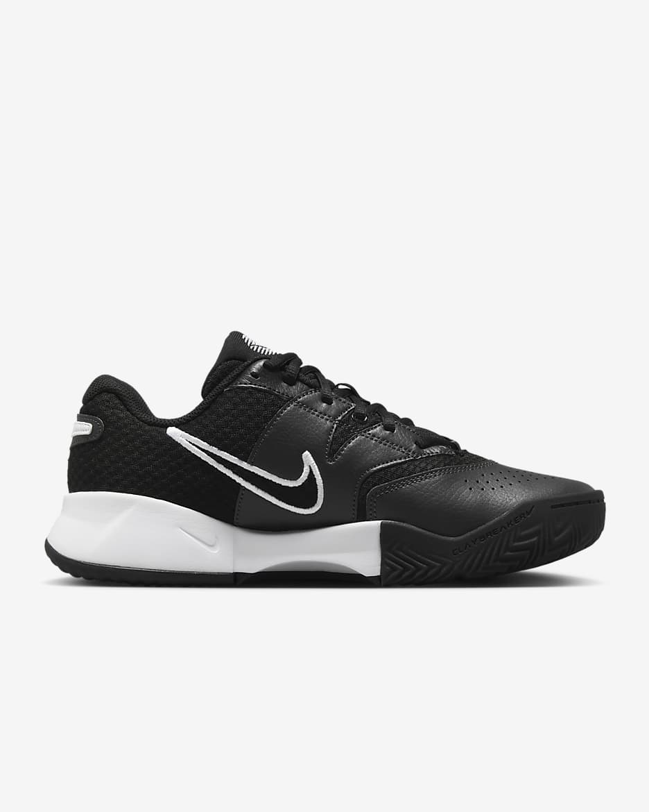 Chaussure de tennis pour terre battue NikeCourt Lite 4 pour femme - Noir/Anthracite/Blanc