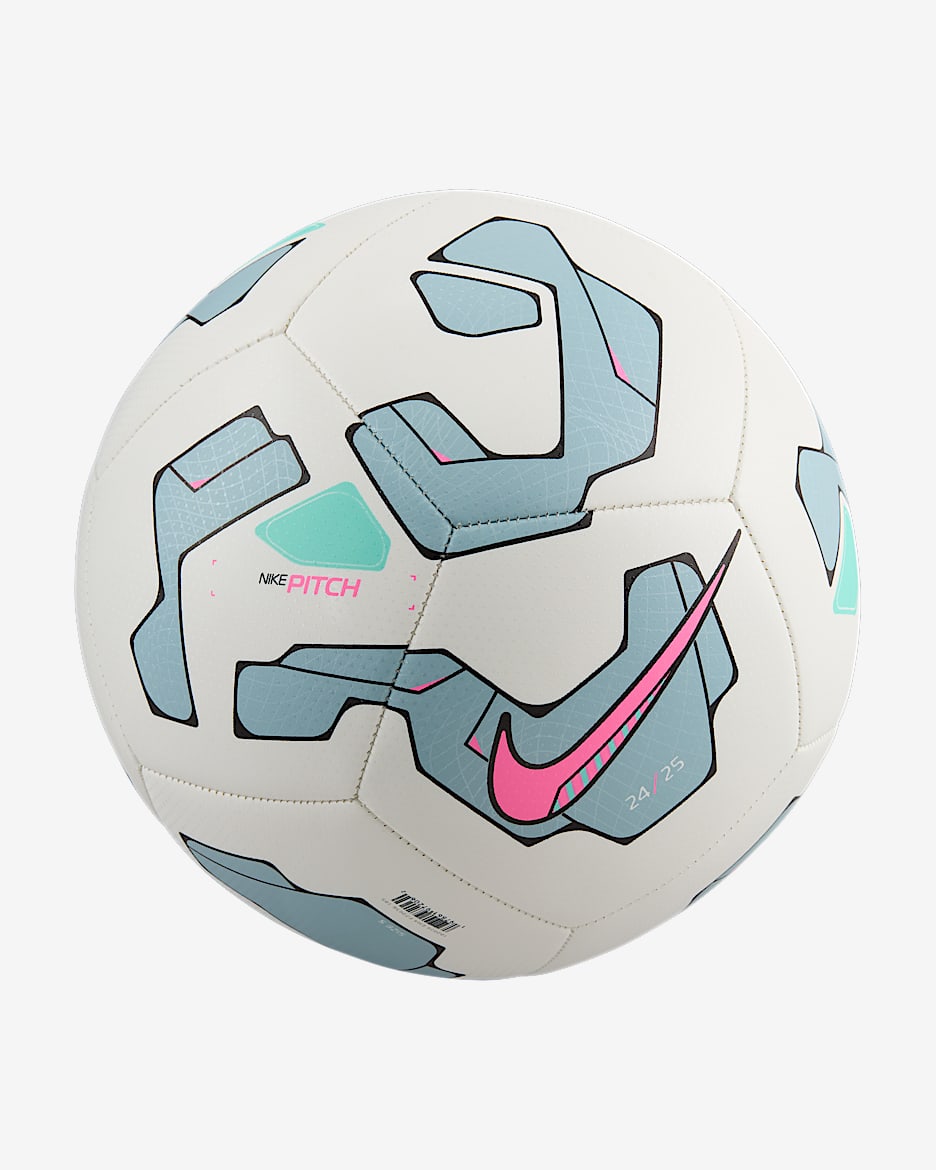 Nike Pitch Balón de fútbol - Blanco/Cubo océano/Avalancha rosa