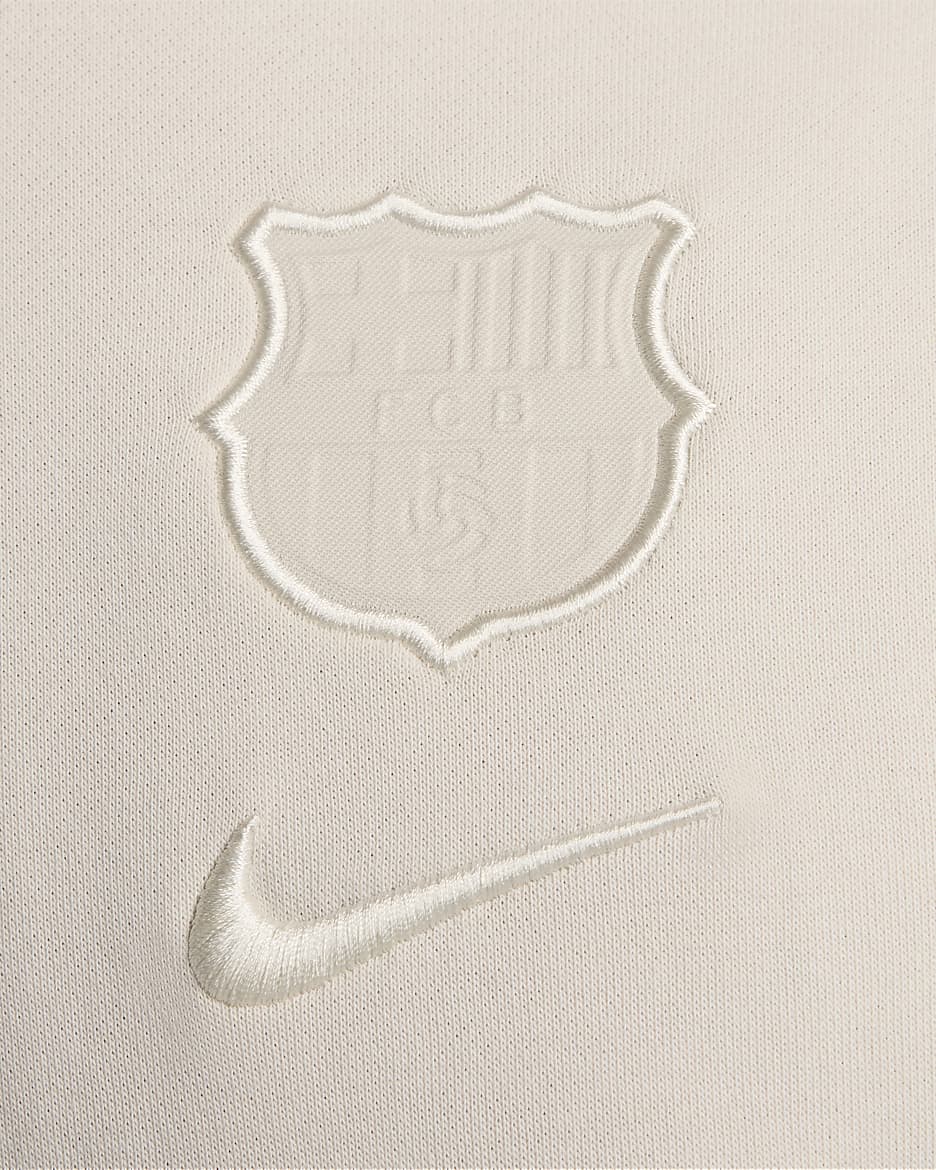 FC Barcelona Club Home Nike Crew Yakalı Erkek Futbol Sweatshirt'ü - Light Orewood Brown/Light Orewood Brown