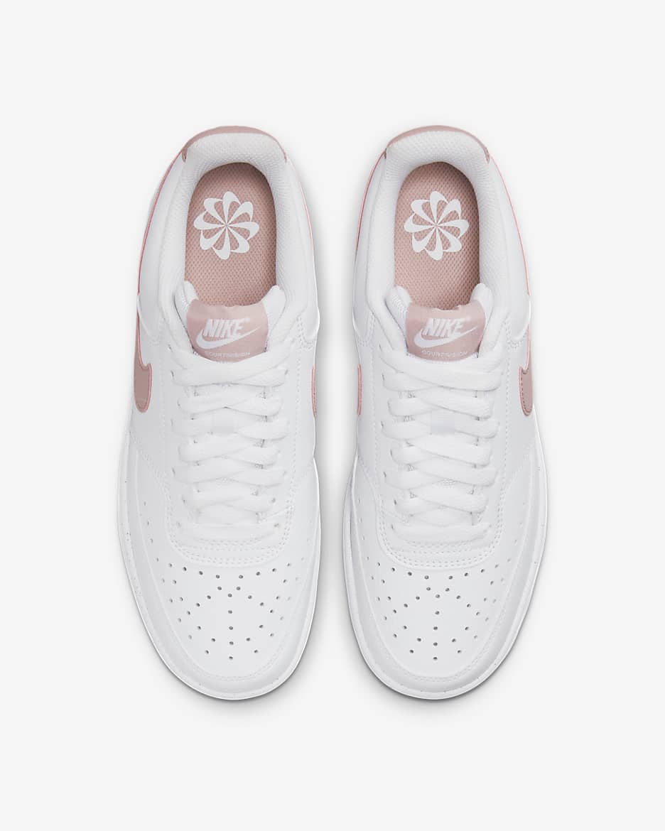 Nike Court Vision Low Next Nature Women's Shoes - White/Pink Oxford