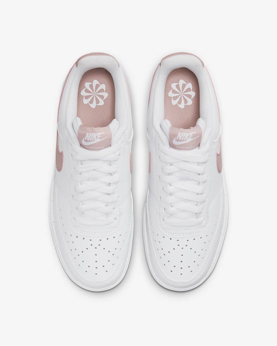 Nike Court Vision Low Next Nature Damenschuh - Weiß/Pink Oxford