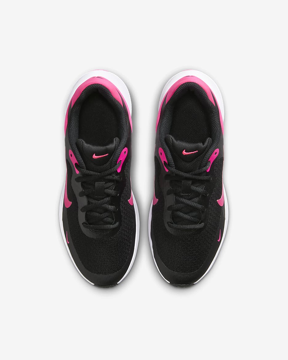 Nike Revolution 7 løpesko til store barn - Svart/Hvit/Hyper Pink