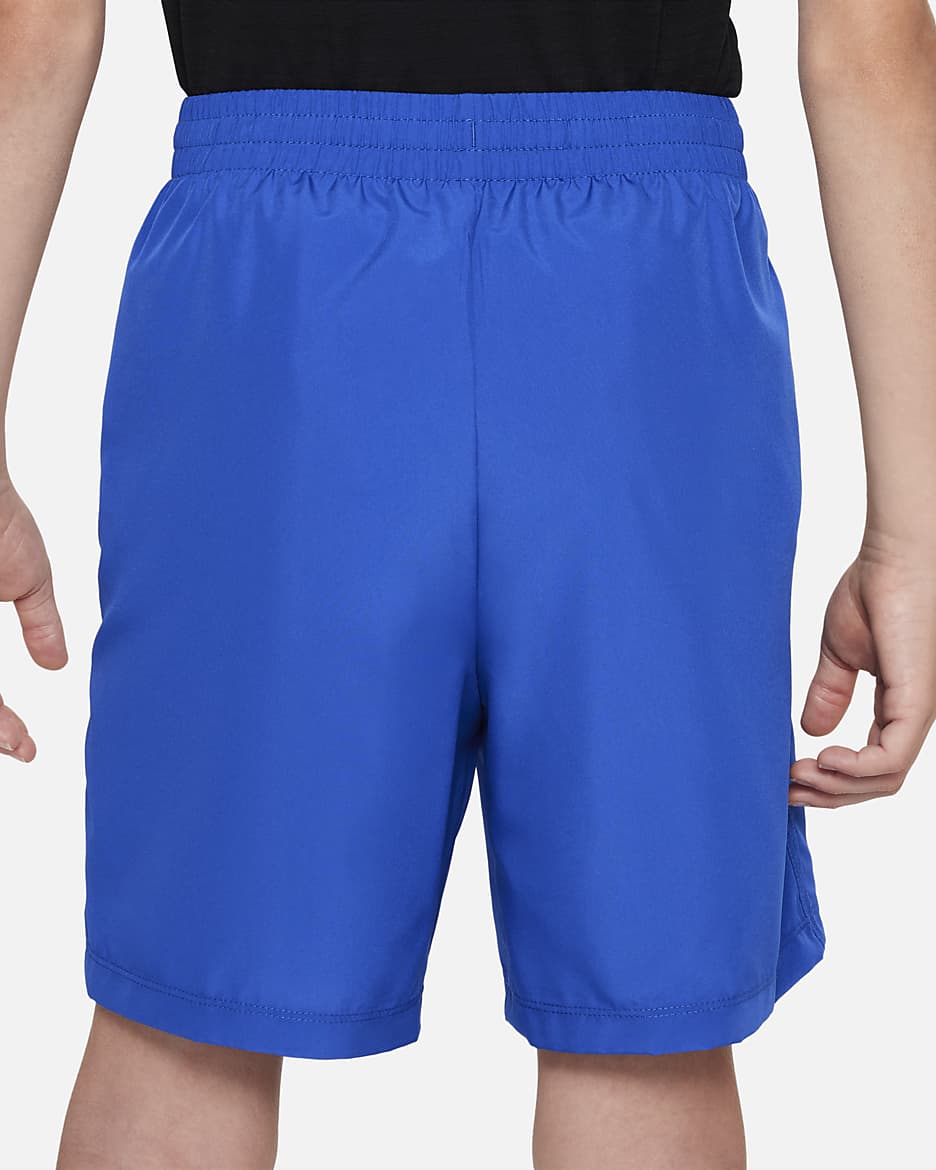 Nike Multi Older Kids' (Boys') Dri-FIT Training Shorts - Game Royal/White