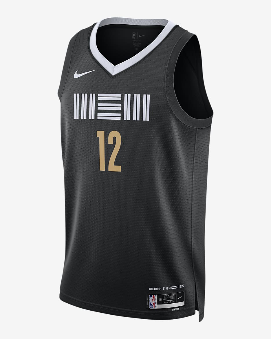 Ja Morant Memphis Grizzlies City Edition 2023/24 Nike Dri-FIT NBA Swingman-spillertrøje til mænd - sort